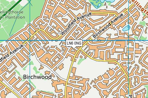 LN6 0NG map - OS VectorMap District (Ordnance Survey)