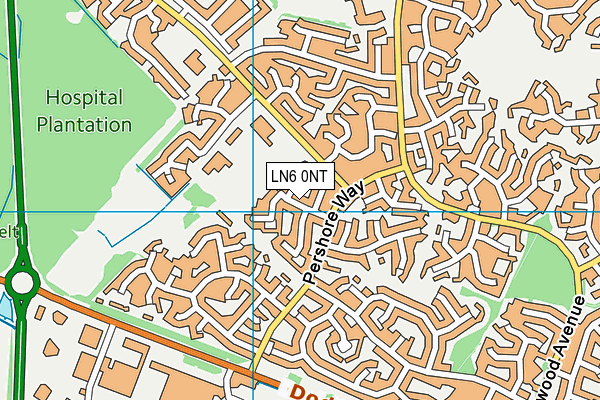 LN6 0NT map - OS VectorMap District (Ordnance Survey)