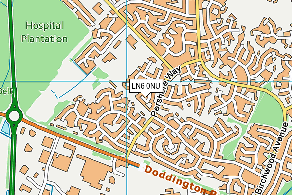 LN6 0NU map - OS VectorMap District (Ordnance Survey)