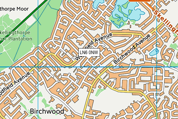 LN6 0NW map - OS VectorMap District (Ordnance Survey)