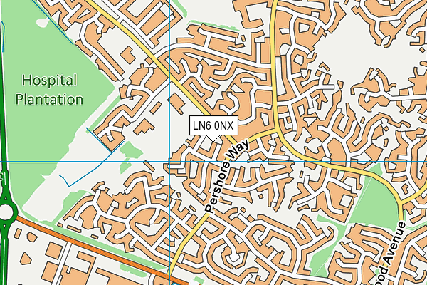 LN6 0NX map - OS VectorMap District (Ordnance Survey)
