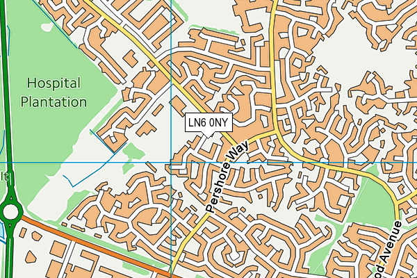 LN6 0NY map - OS VectorMap District (Ordnance Survey)