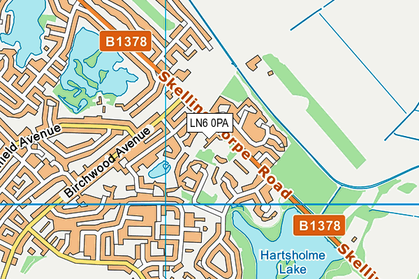 LN6 0PA map - OS VectorMap District (Ordnance Survey)