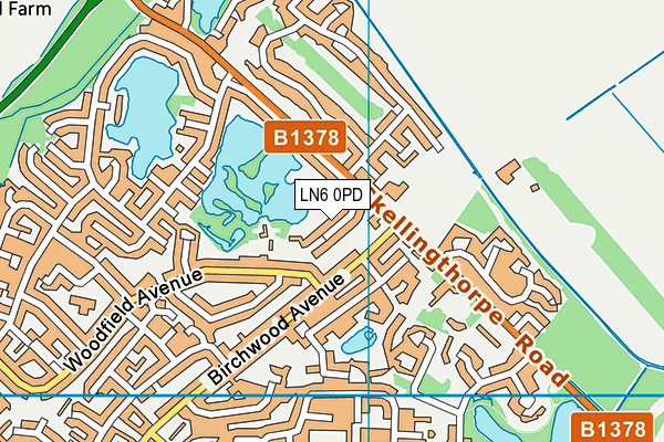 LN6 0PD map - OS VectorMap District (Ordnance Survey)