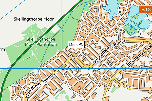 LN6 0PN map - OS VectorMap District (Ordnance Survey)