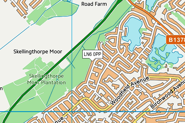 LN6 0PP map - OS VectorMap District (Ordnance Survey)