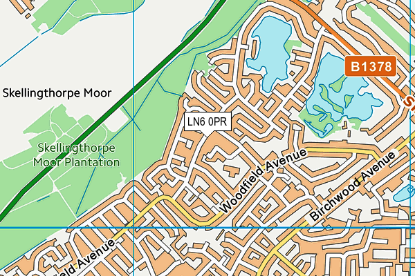 LN6 0PR map - OS VectorMap District (Ordnance Survey)