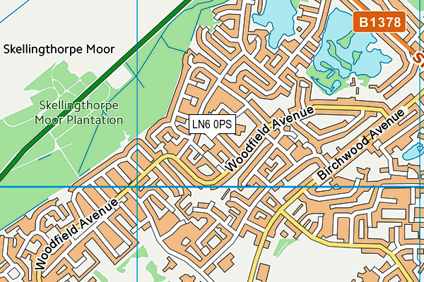 LN6 0PS map - OS VectorMap District (Ordnance Survey)