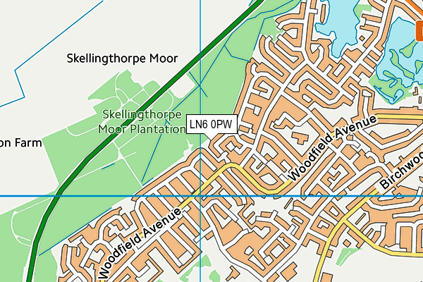 LN6 0PW map - OS VectorMap District (Ordnance Survey)