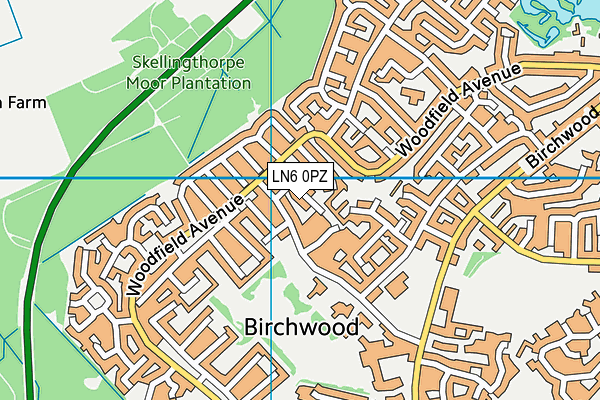 LN6 0PZ map - OS VectorMap District (Ordnance Survey)