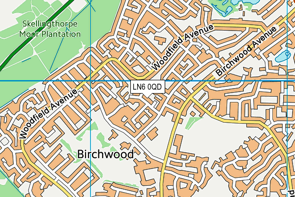LN6 0QD map - OS VectorMap District (Ordnance Survey)