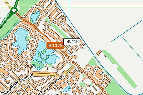 LN6 0QH map - OS VectorMap District (Ordnance Survey)