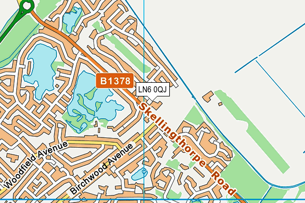 LN6 0QJ map - OS VectorMap District (Ordnance Survey)