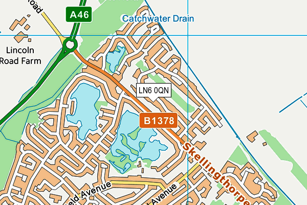 LN6 0QN map - OS VectorMap District (Ordnance Survey)