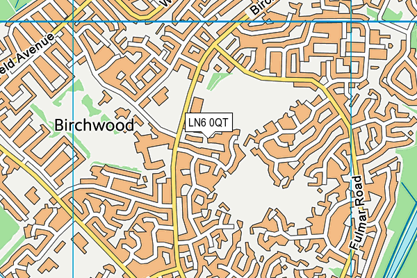 LN6 0QT map - OS VectorMap District (Ordnance Survey)