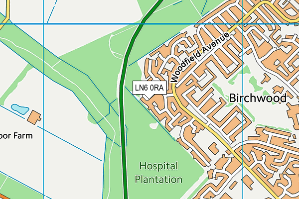 LN6 0RA map - OS VectorMap District (Ordnance Survey)
