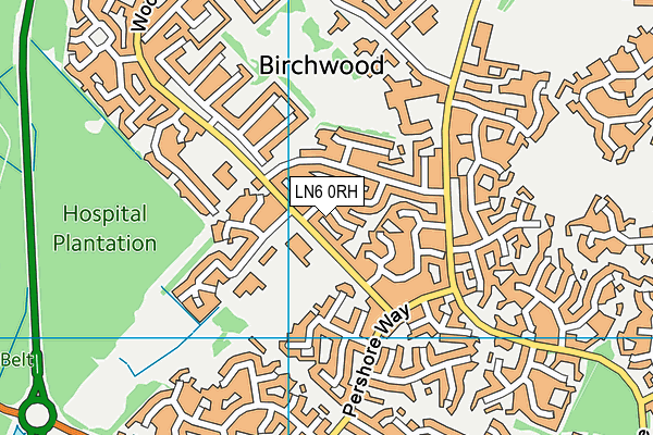 LN6 0RH map - OS VectorMap District (Ordnance Survey)