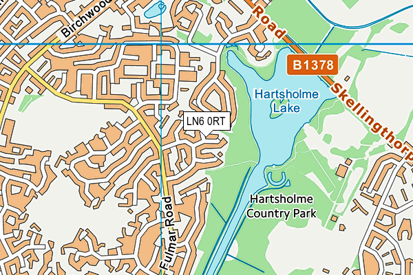 LN6 0RT map - OS VectorMap District (Ordnance Survey)