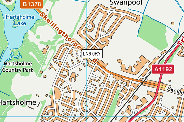 LN6 0RY map - OS VectorMap District (Ordnance Survey)