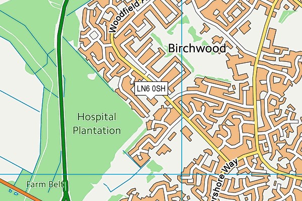 LN6 0SH map - OS VectorMap District (Ordnance Survey)