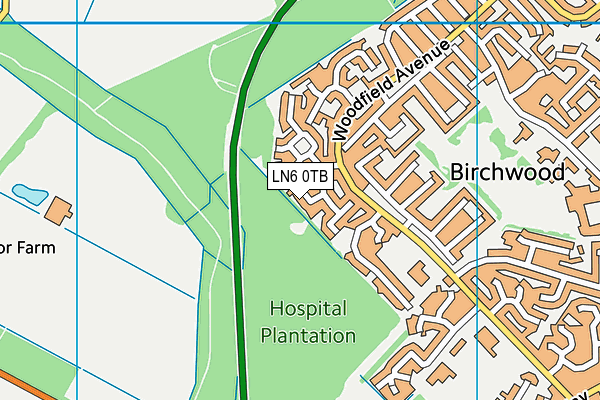 LN6 0TB map - OS VectorMap District (Ordnance Survey)
