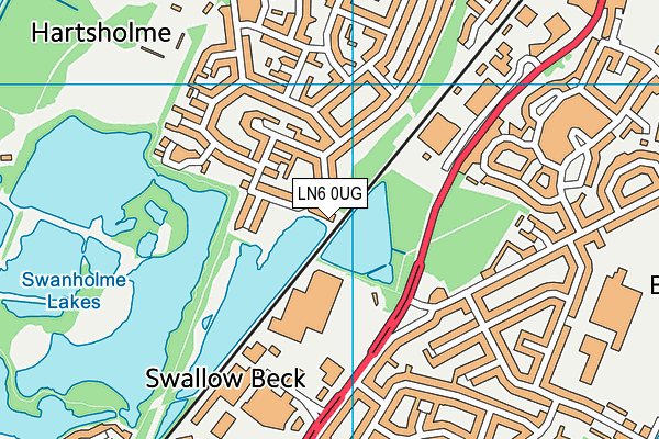 LN6 0UG map - OS VectorMap District (Ordnance Survey)