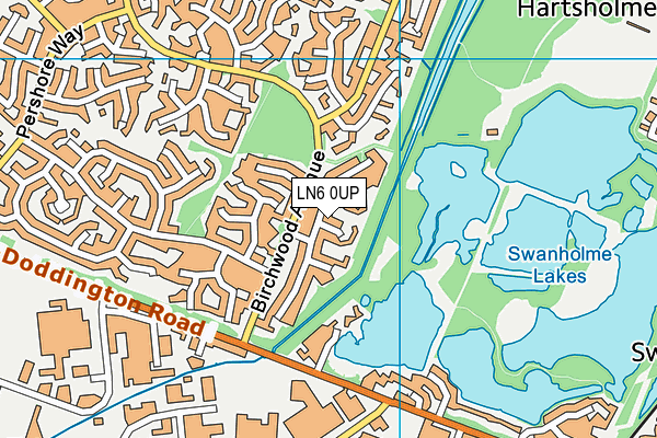 LN6 0UP map - OS VectorMap District (Ordnance Survey)
