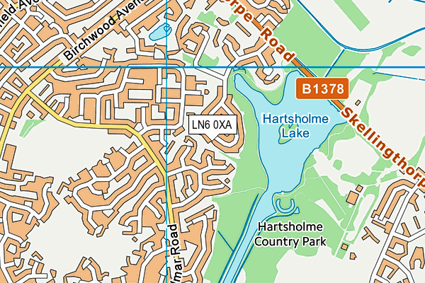 LN6 0XA map - OS VectorMap District (Ordnance Survey)