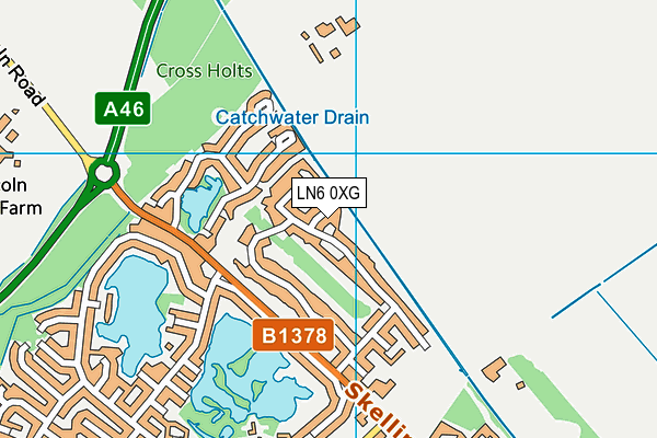 LN6 0XG map - OS VectorMap District (Ordnance Survey)