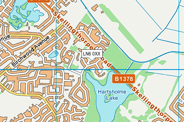 LN6 0XX map - OS VectorMap District (Ordnance Survey)