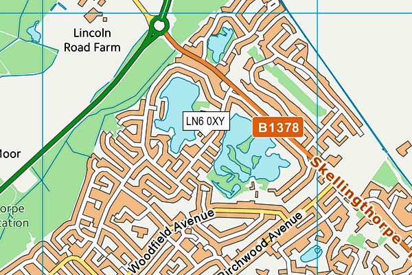 LN6 0XY map - OS VectorMap District (Ordnance Survey)