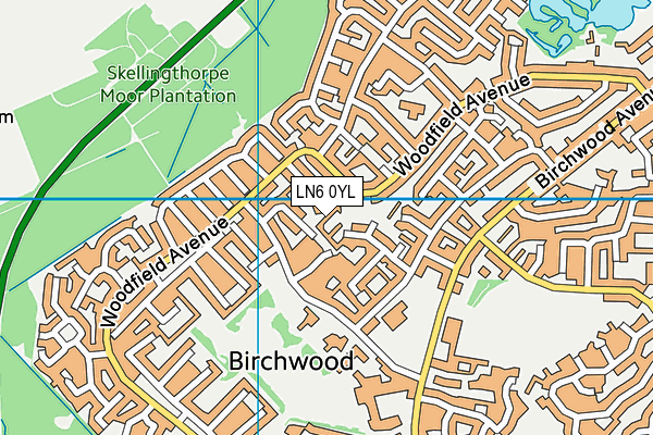 LN6 0YL map - OS VectorMap District (Ordnance Survey)