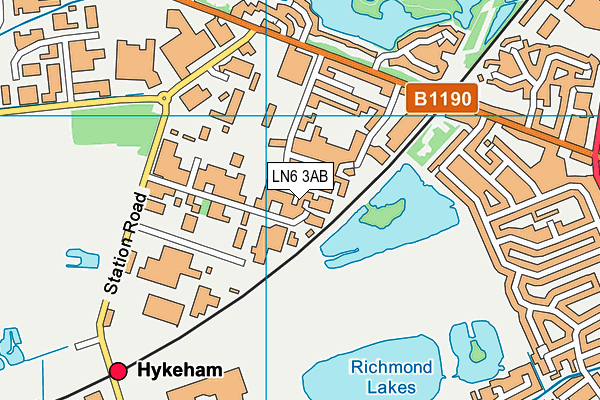 LN6 3AB map - OS VectorMap District (Ordnance Survey)