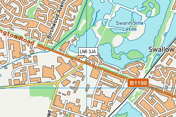 LN6 3JA map - OS VectorMap District (Ordnance Survey)