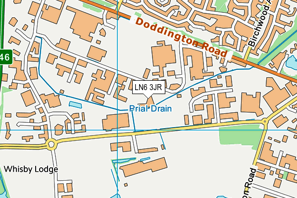 LN6 3JR map - OS VectorMap District (Ordnance Survey)