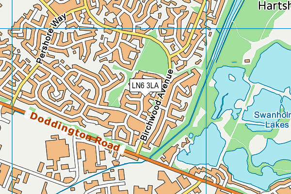 LN6 3LA map - OS VectorMap District (Ordnance Survey)