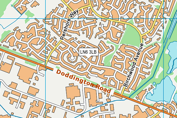 LN6 3LB map - OS VectorMap District (Ordnance Survey)