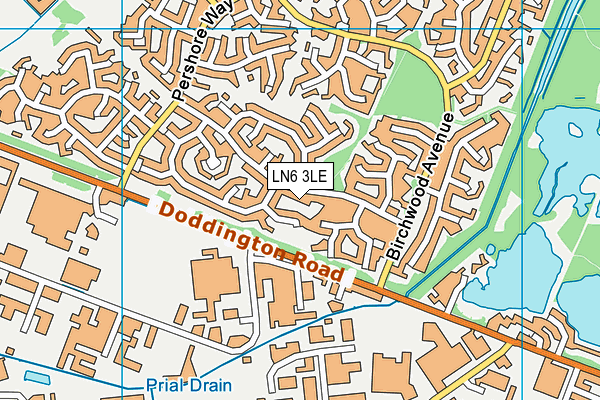 LN6 3LE map - OS VectorMap District (Ordnance Survey)