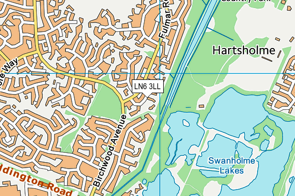 LN6 3LL map - OS VectorMap District (Ordnance Survey)