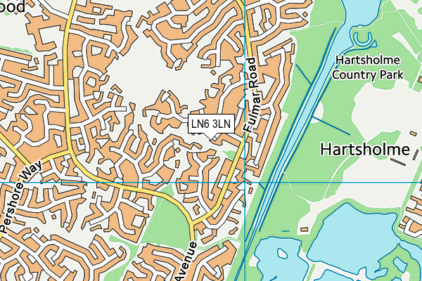 LN6 3LN map - OS VectorMap District (Ordnance Survey)