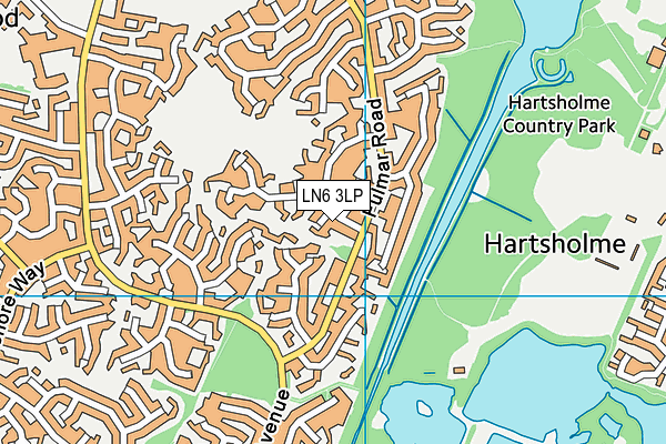 LN6 3LP map - OS VectorMap District (Ordnance Survey)