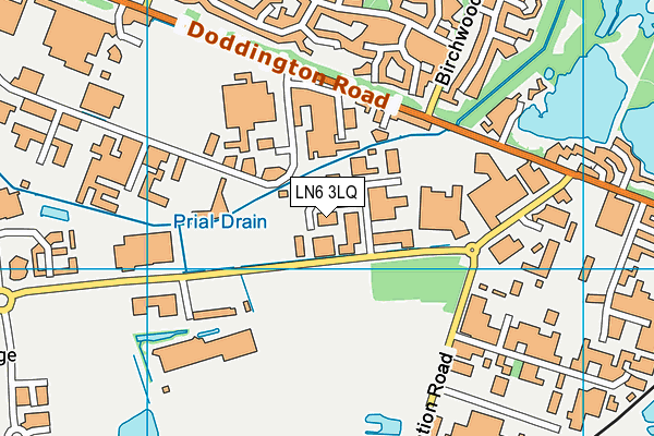 LN6 3LQ map - OS VectorMap District (Ordnance Survey)