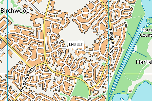 LN6 3LT map - OS VectorMap District (Ordnance Survey)