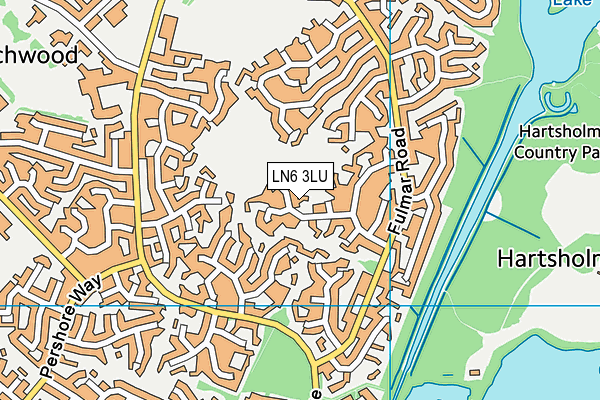 LN6 3LU map - OS VectorMap District (Ordnance Survey)