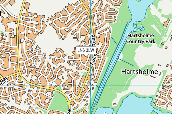 LN6 3LW map - OS VectorMap District (Ordnance Survey)