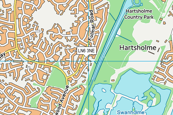 LN6 3NE map - OS VectorMap District (Ordnance Survey)