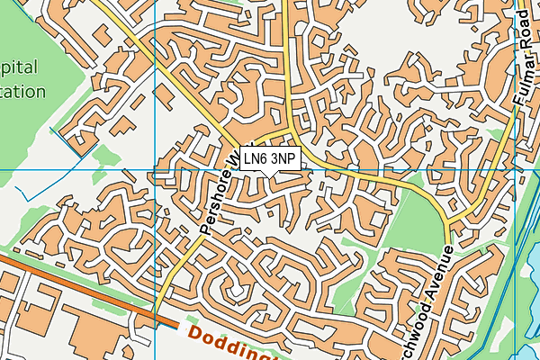 LN6 3NP map - OS VectorMap District (Ordnance Survey)