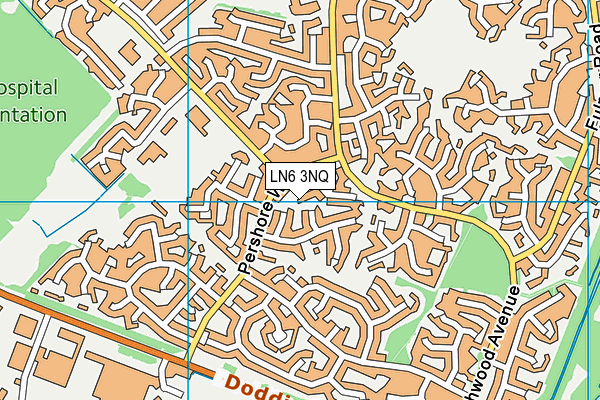 LN6 3NQ map - OS VectorMap District (Ordnance Survey)