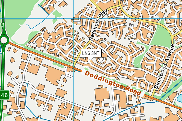 LN6 3NT map - OS VectorMap District (Ordnance Survey)