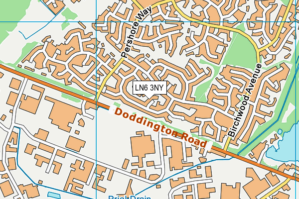 LN6 3NY map - OS VectorMap District (Ordnance Survey)